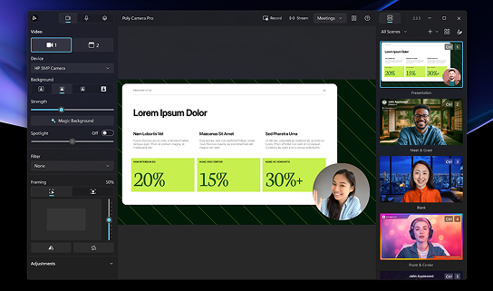 New features including Magic Background9, live stream integr...