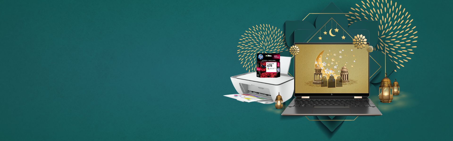 laptop with printer promo